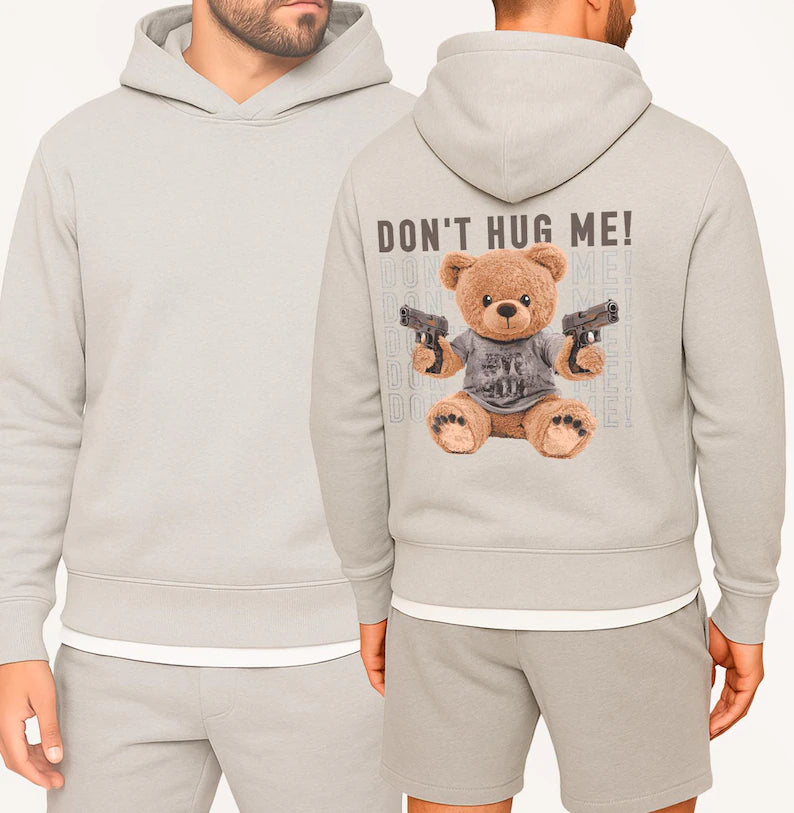 Dont Hug Me Oversize Sweater, Men Oversized Hoodie, Hood Gift Teddy Bear