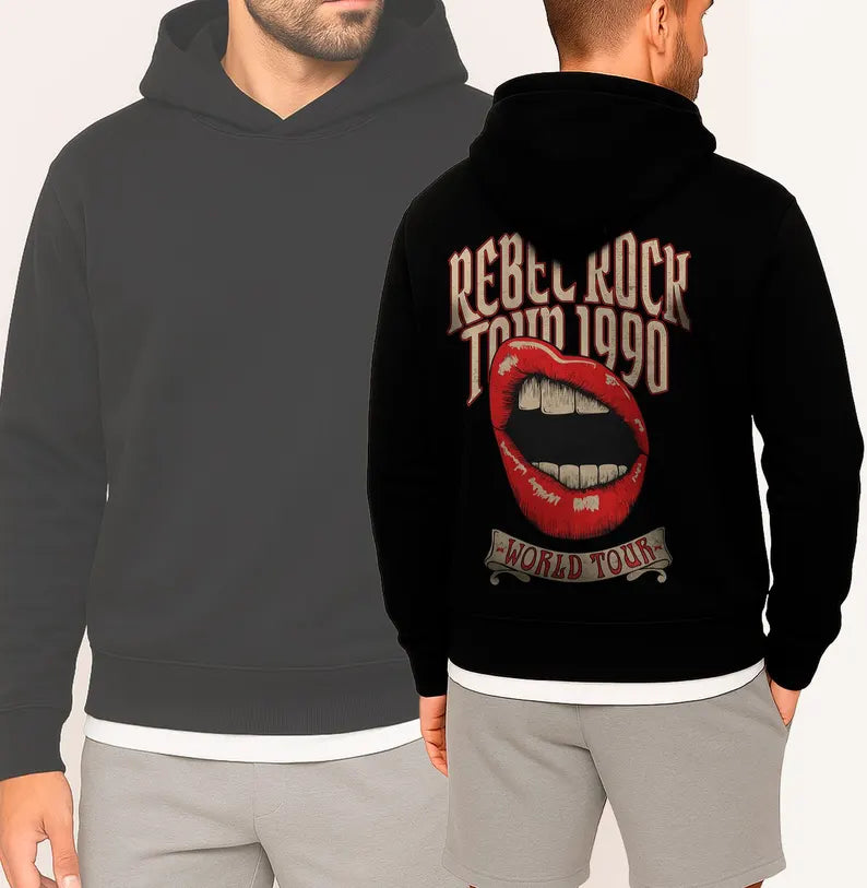 Rebel Rock Oversize Sweater, Oversized Hoodie, Music Hood Gift