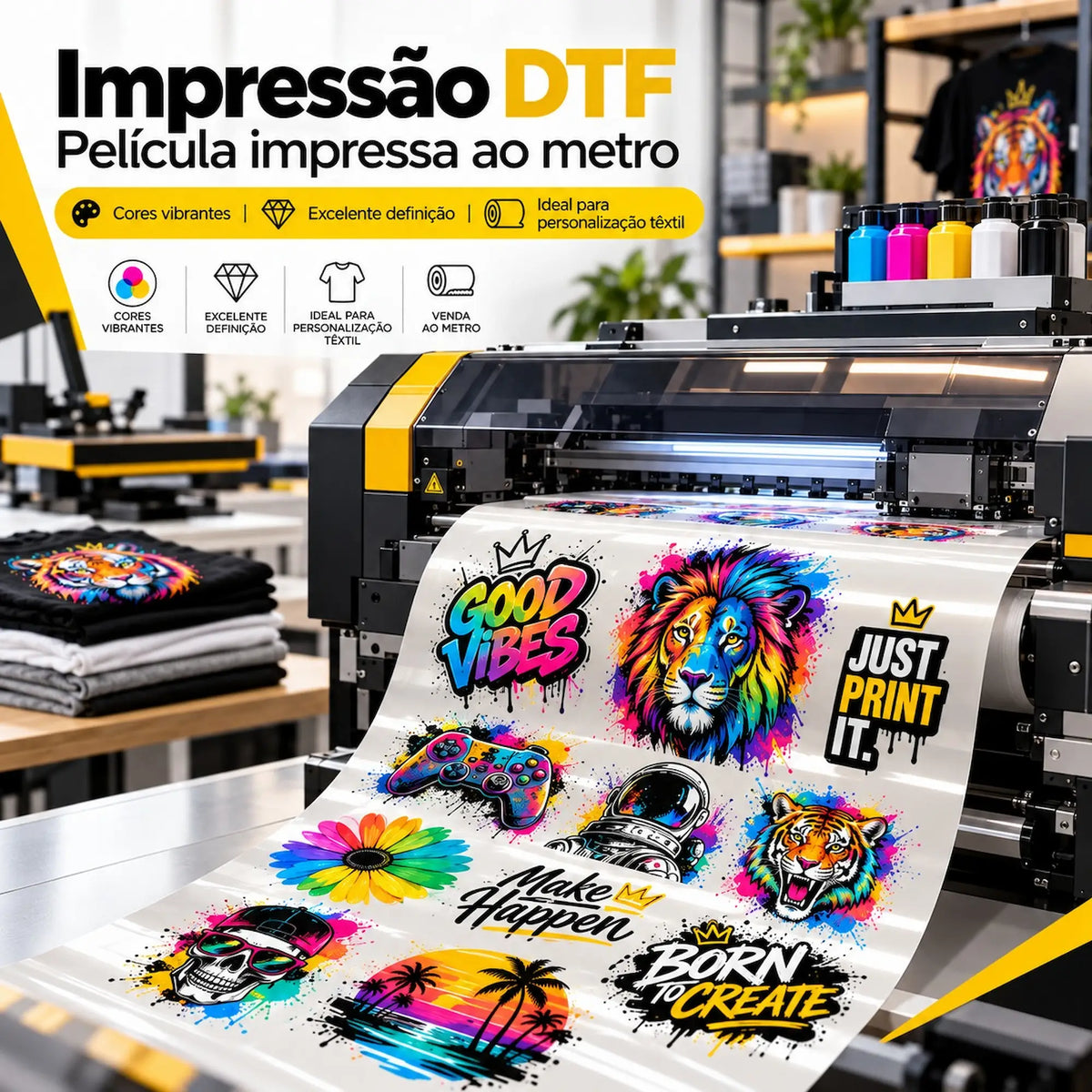 DTF ao Metro – Impressão para Personalização Têxtil