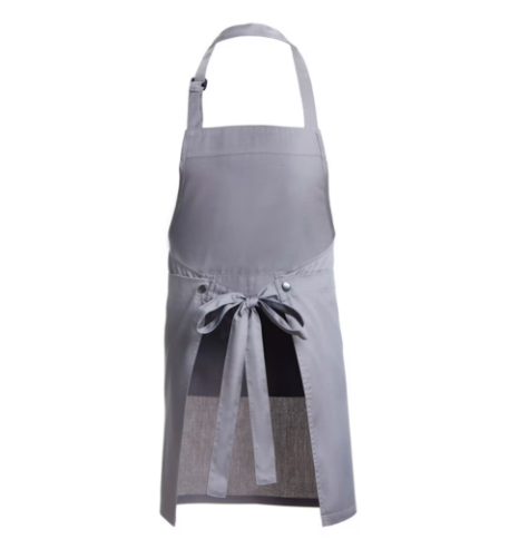 Personalized Grey Apron with Flowers, Adjustable Unisex Apron