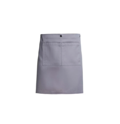 Personalised grey apron with flowers, adjustable unisex apron
