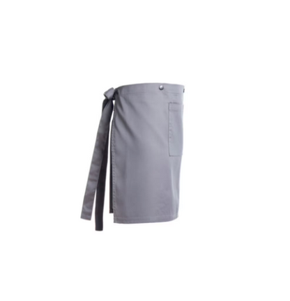 Personalised grey apron with flowers, adjustable unisex apron