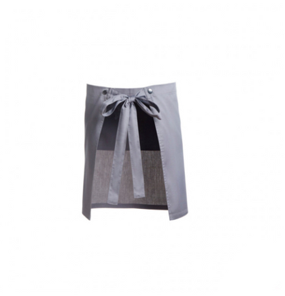 Personalised grey apron with flowers, adjustable unisex apron
