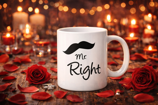 Caneca de Cerâmica Mrs Right