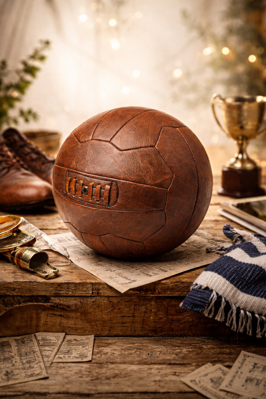 Bola de futebol com design retro dos anos 60 – O charme clássico encontra a durabilidade moderna!