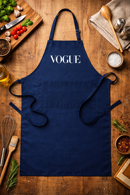 Personalised blue apron, apron with 2 pockets, personalised serving apron, Mother’s Day gift, unisex apron, gift for her, Blue apron with your message