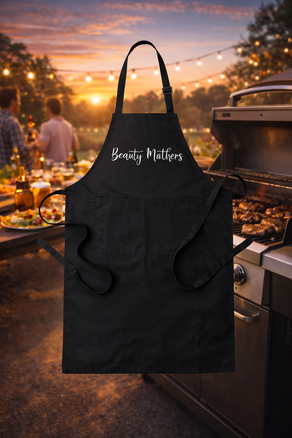 Avental personalizado, avental com 2 bolsos, avental de servir personalizado, presente para o Dia da Mãe, avental unissexo, presente para ela