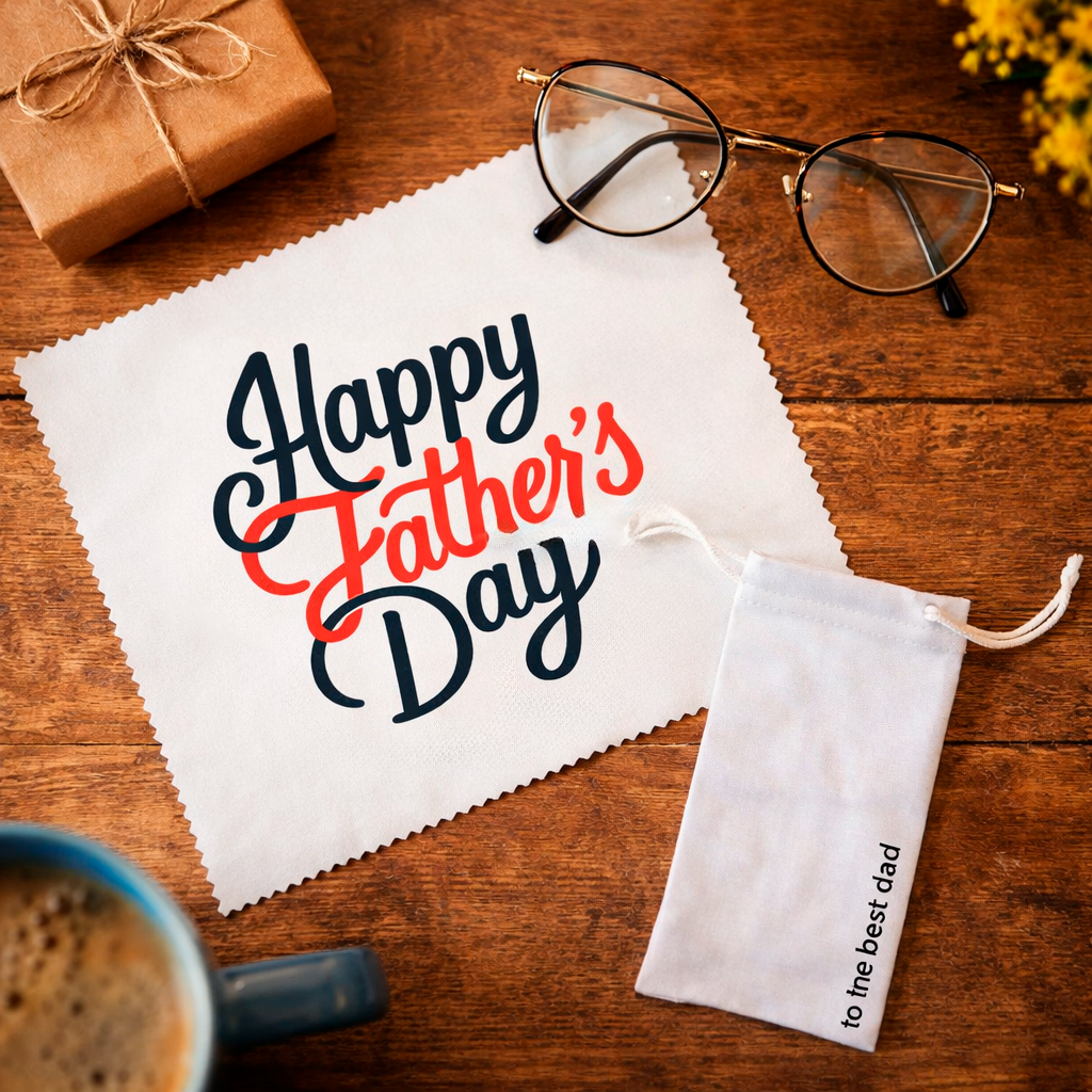 Kit de limpeza de lentes personalizado e divertido para o Dia do Pai, com pano protetor para óculos ou ecrã de telemóvel. Presente ideal para o Dia do Pai, presente para o pai, presente para o melhor pai