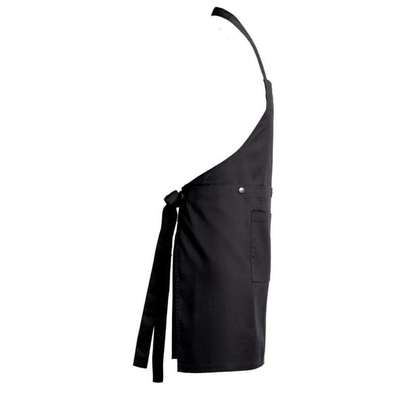 Avental preto personalizado com flores, avental com 2 bolsos, avental de servir personalizado, avental ajustável, presente para o Dia da Mãe, avental unissexo, para ela