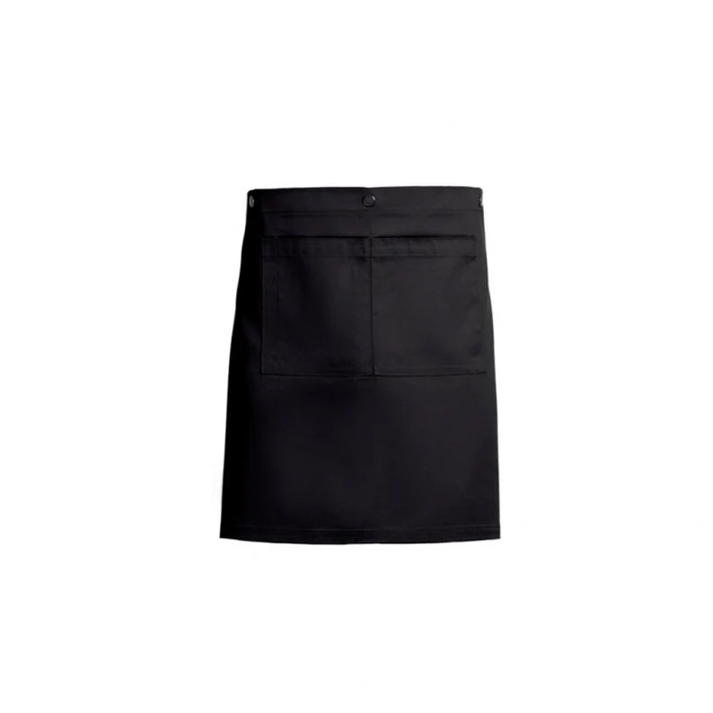 Avental preto personalizado com flores, avental com 2 bolsos, avental de servir personalizado, avental ajustável, presente para o Dia da Mãe, avental unissexo, para ela
