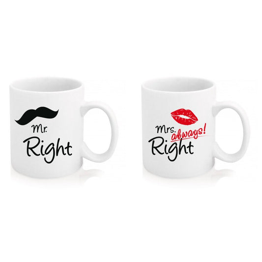 Conjunto de 2 canecas de café em cerâmica para casal