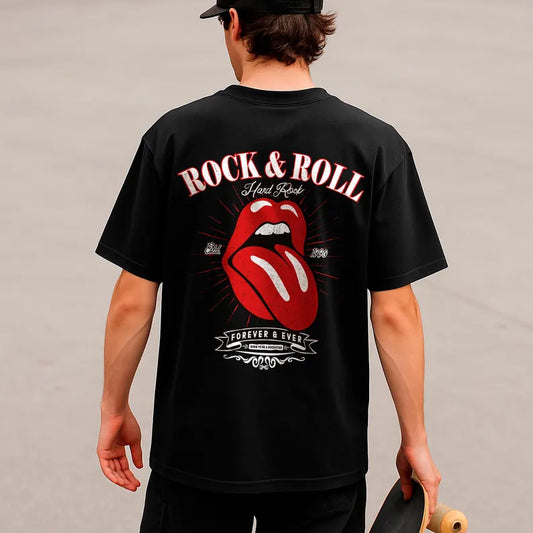 Rock and Roll Oversize TShirt, Unisex Oversized Shirt, T-Shirt Gift