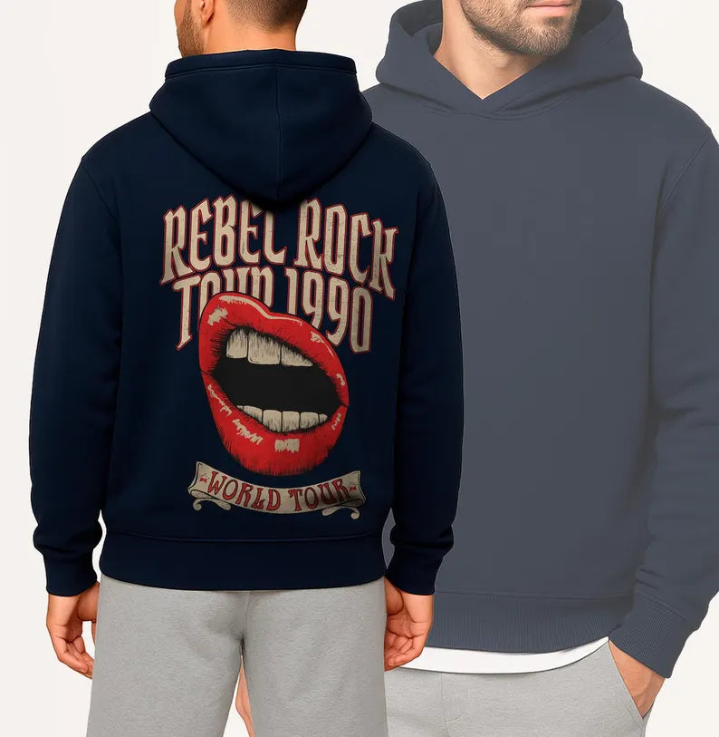 Rebel Rock Oversize Sweater, Oversized Hoodie, Music Hood Gift