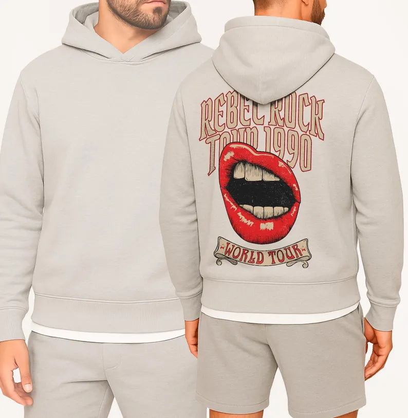 Rebel Rock Oversize Sweater, Oversized Hoodie, Music Hood Gift