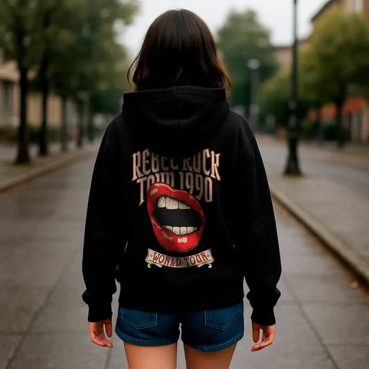 Rebel Rock Oversize Sweater, Oversized Hoodie, Music Hood Gift