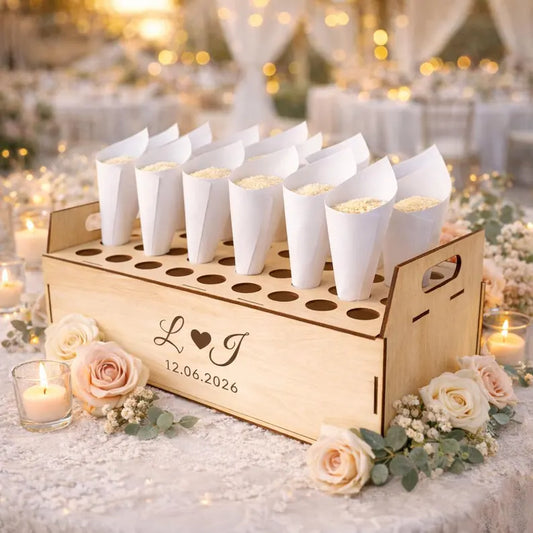 Suporte para cone de arroz de casamento - DOWNLOAD DIGITAL