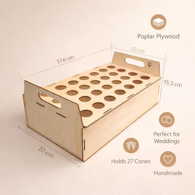 Suporte para cone de arroz de casamento - DOWNLOAD DIGITAL